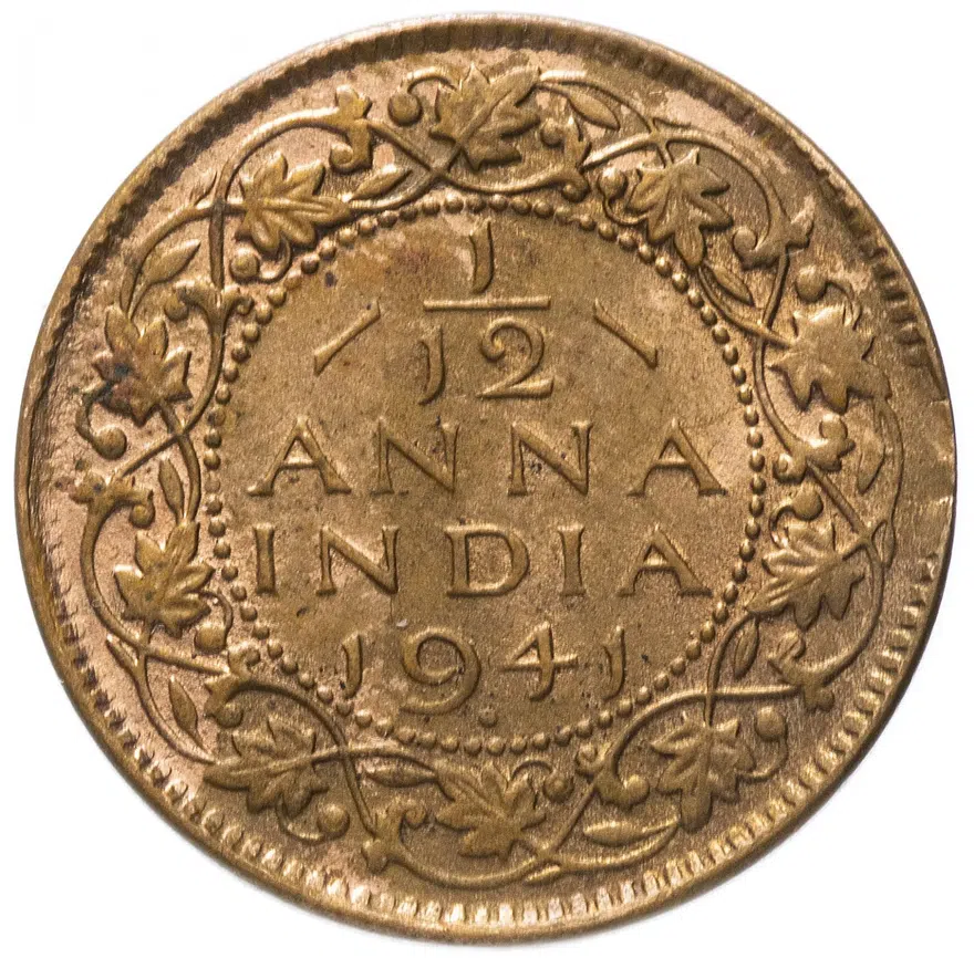 Индия (Британская) 1/12 анны (anna) 1941