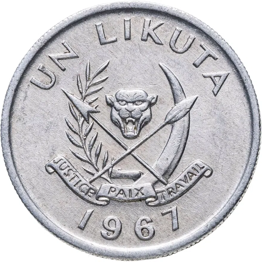 Конго (ДРК) 1 ликута (likuta) 1967, реверс