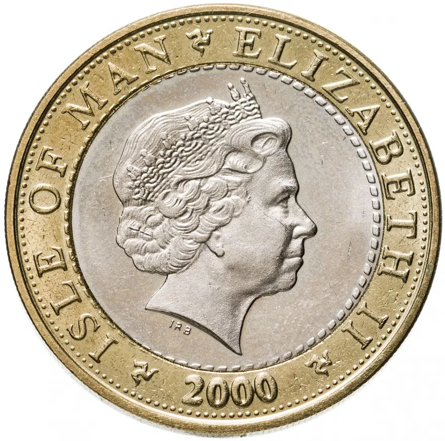 Остров Мэн 2 фунта (pounds) 2000, реверс