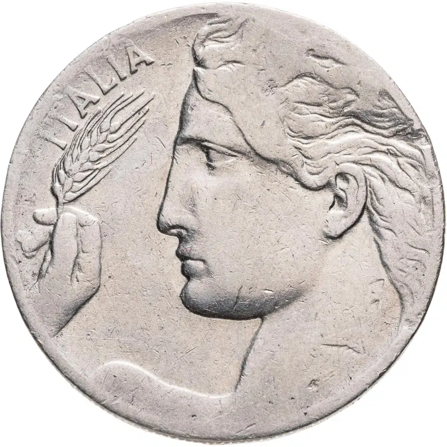 Италия 20 чентезимо (centesimi) 1910, реверс
