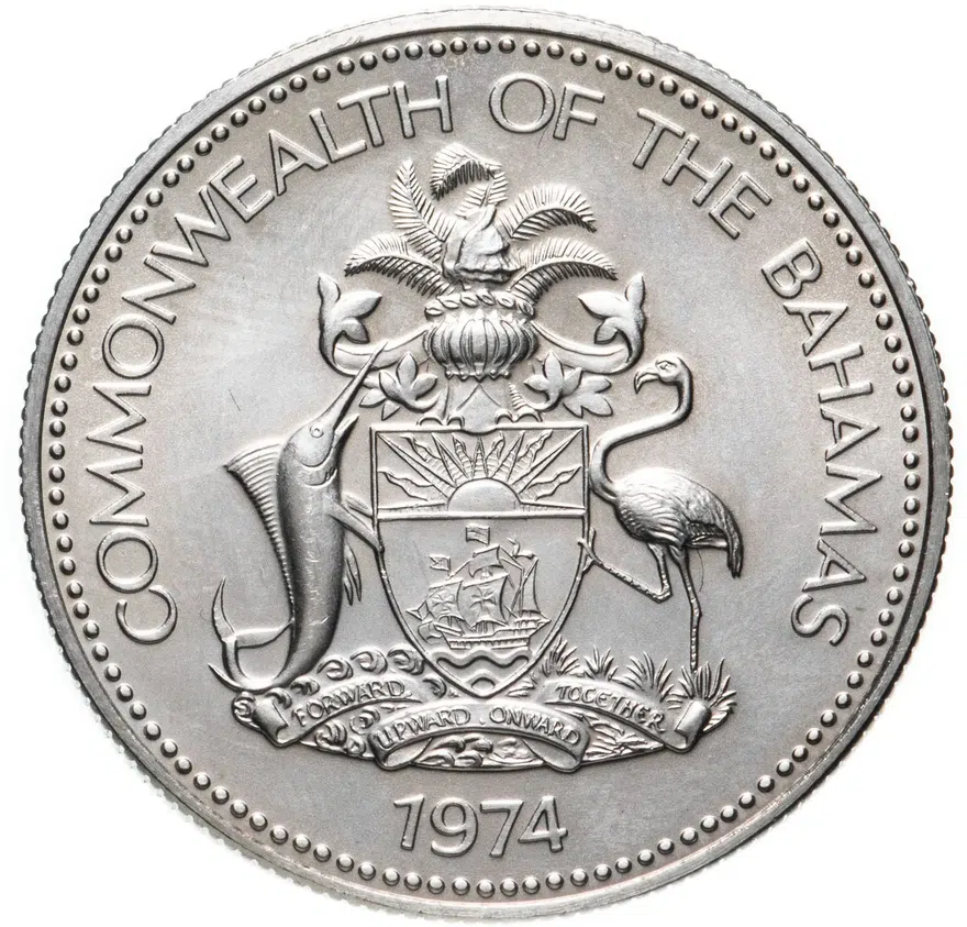 Багамы 50 центов (cents) 1974, реверс