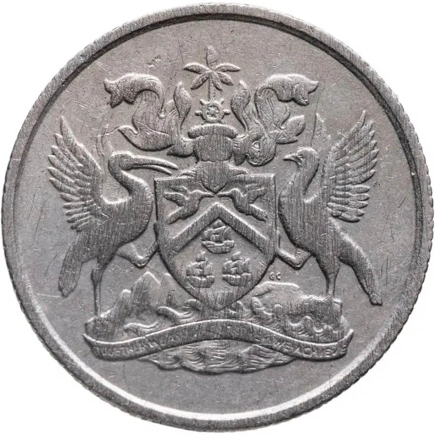 Тринидад и Тобаго 10 центов (cents) 1971   Без отметки монетного двора, реверс