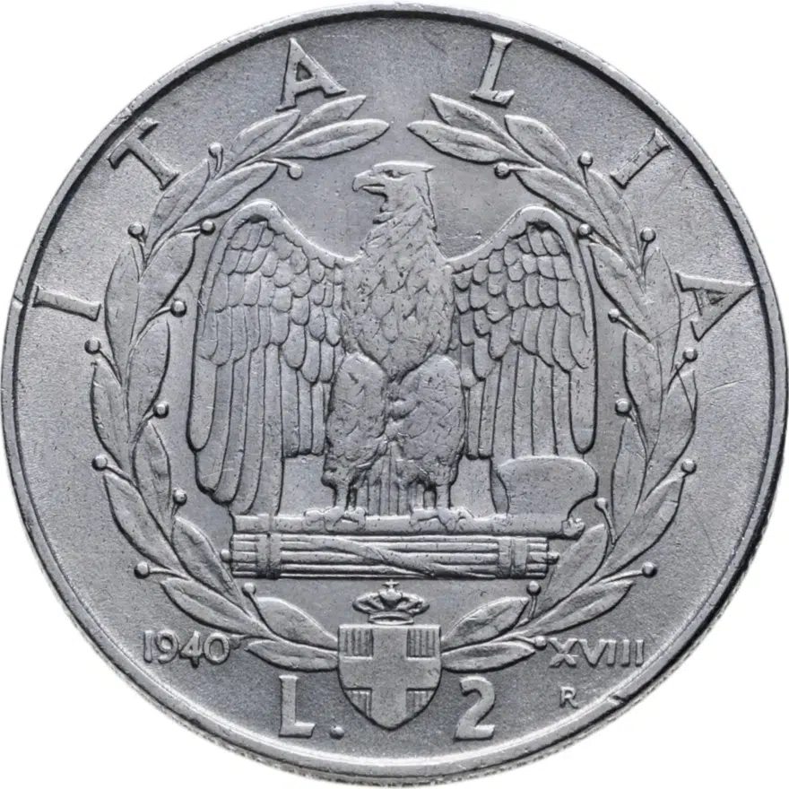 Италия 2 лиры 1940