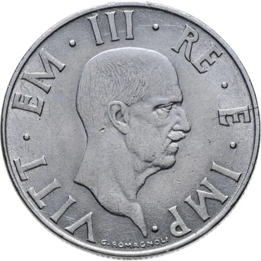 Италия 2 лиры 1940, реверс