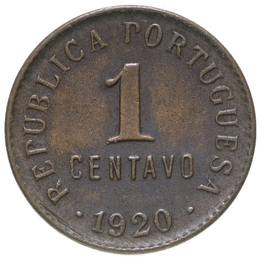 Португалия 1 сентаво (centavo) 1920, аверс