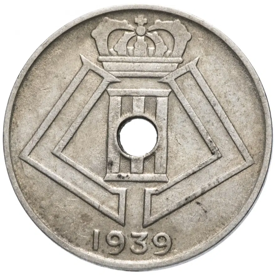 Бельгия 10 сантимов (centimes) 1939, реверс