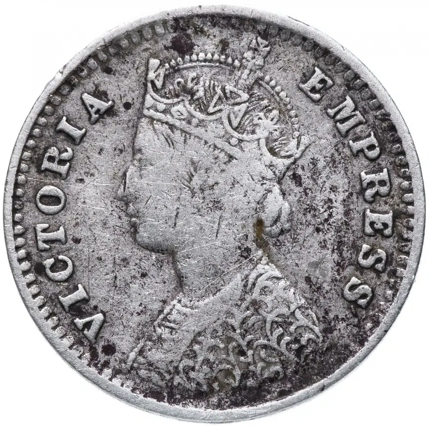 Индия (Британская) 2 анны (annas) 1894, реверс