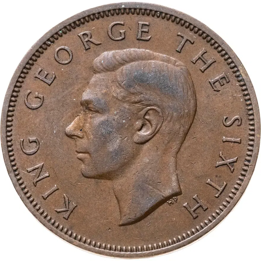 Новая Зеландия 1/2 пенни (penny) 1951, реверс