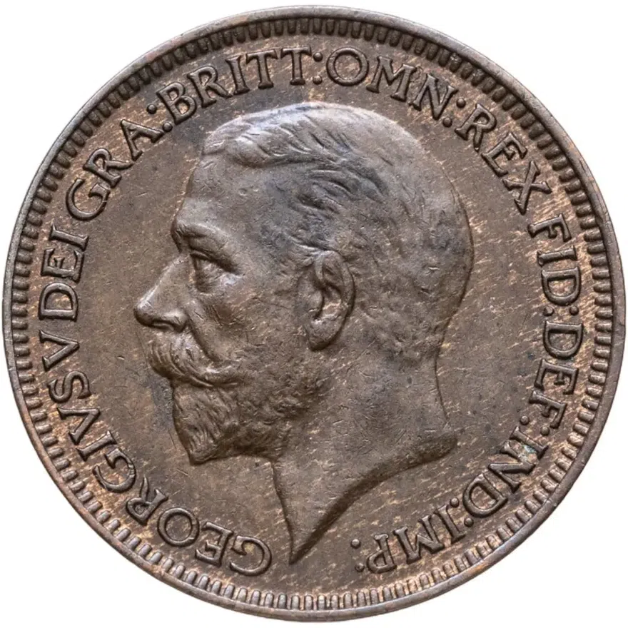 Великобритания 1 фартинг (farthing) 1934, реверс