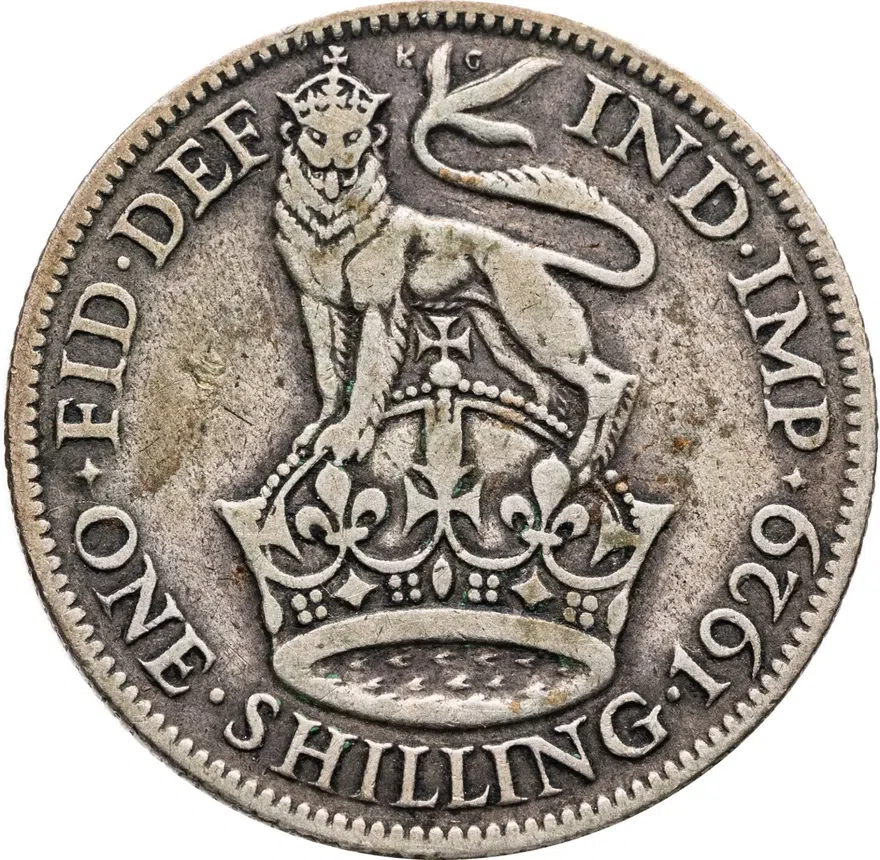 Великобритания 1 шиллинг 1929, реверс