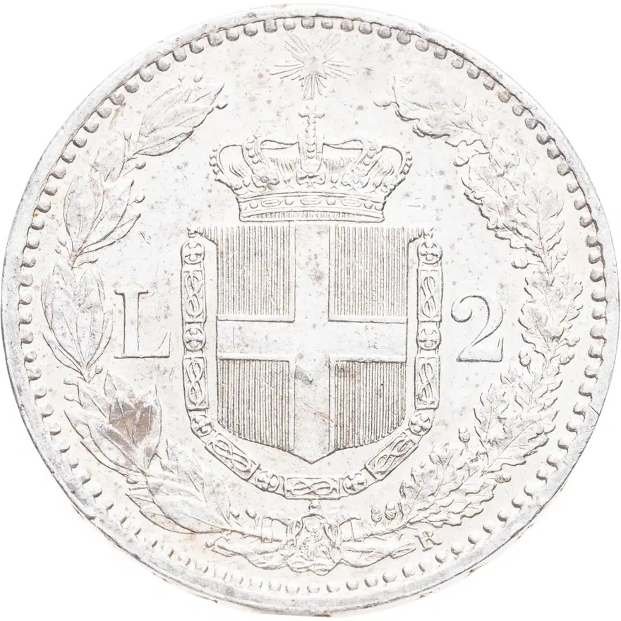 Италия 2 лиры 1881, реверс
