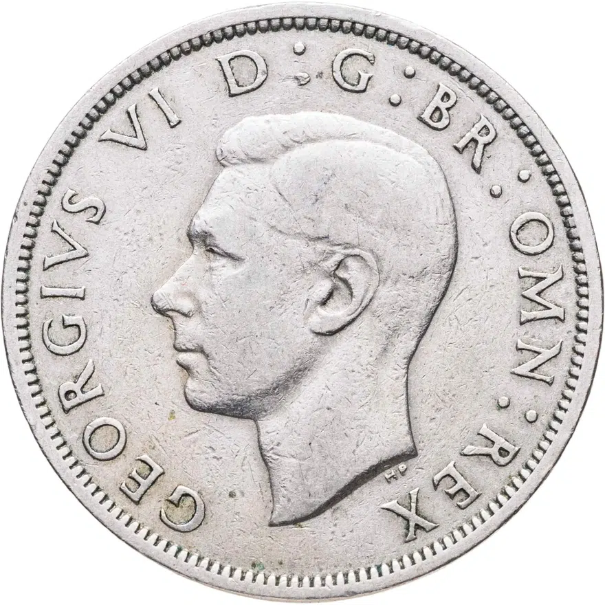 Великобритания 1/2 кроны (crown) 1947, реверс