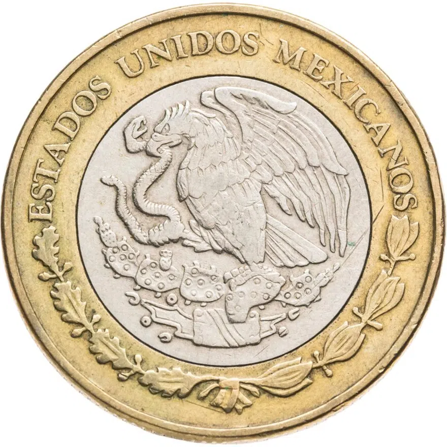 Мексика 10 песо (pesos) 2006, аверс