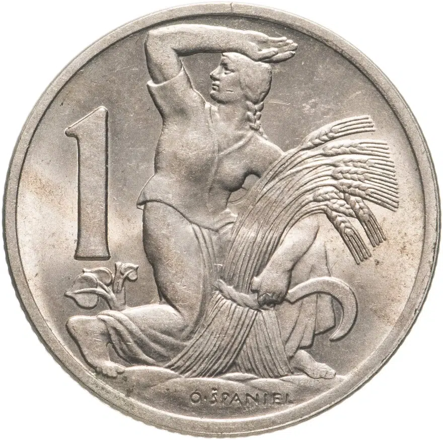Чехословакия 1 крона (crown) 1938, реверс