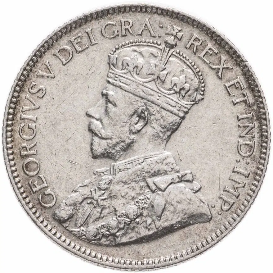 Канада 25 центов (квотер, cents) 1934, реверс