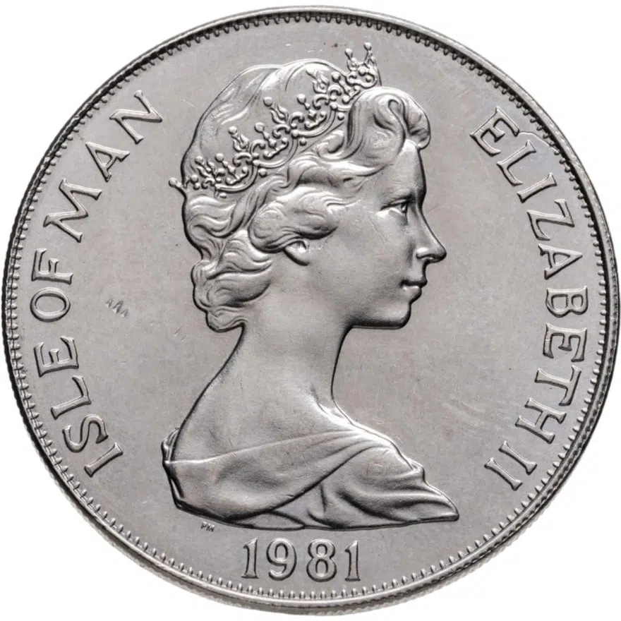 Остров Мэн 1 крона (crown) 1981  Международный год инвалидов - Бетховен, реверс