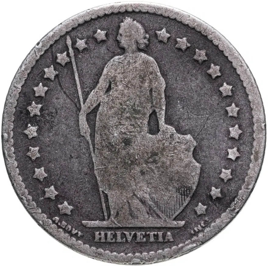 Швейцария 1 франк (franc) 1877