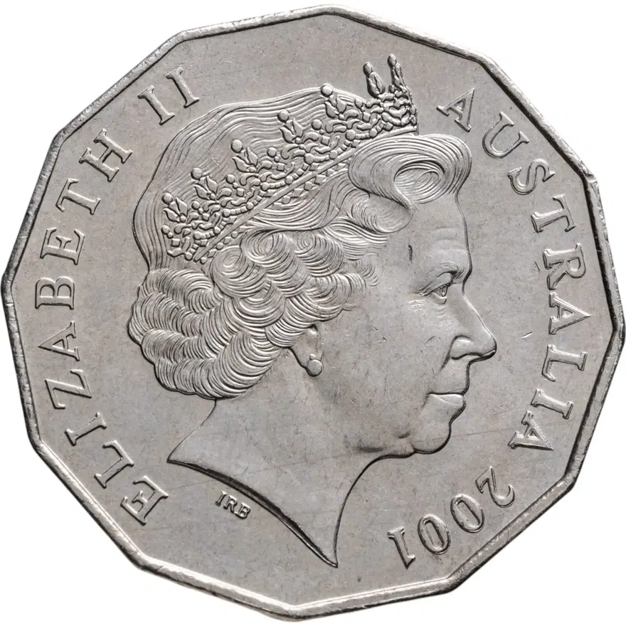 Австралия 50 центов (cents) 2001  Столетие Федерации - Южная Австралия, реверс