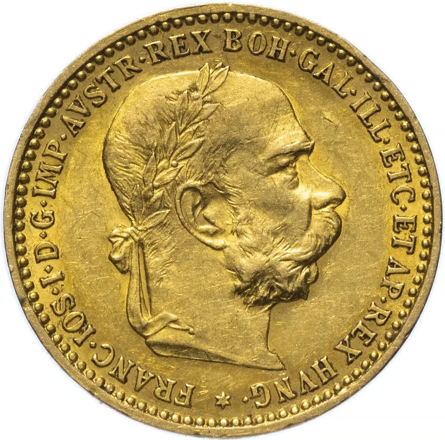Австрия 10 крон (crown) 1897, аверс