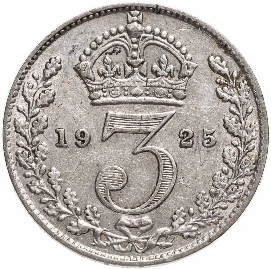 Великобритания 3 пенса (pence) 1925, реверс