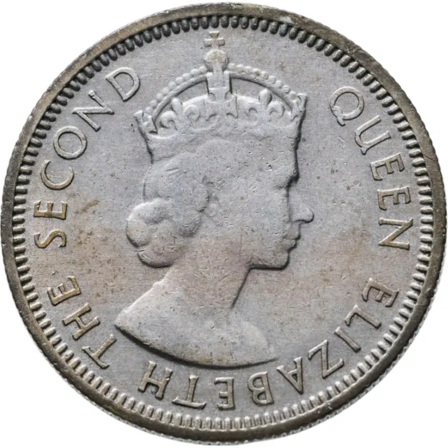Фиджи 6 пенсов (sixpence) 1953, реверс