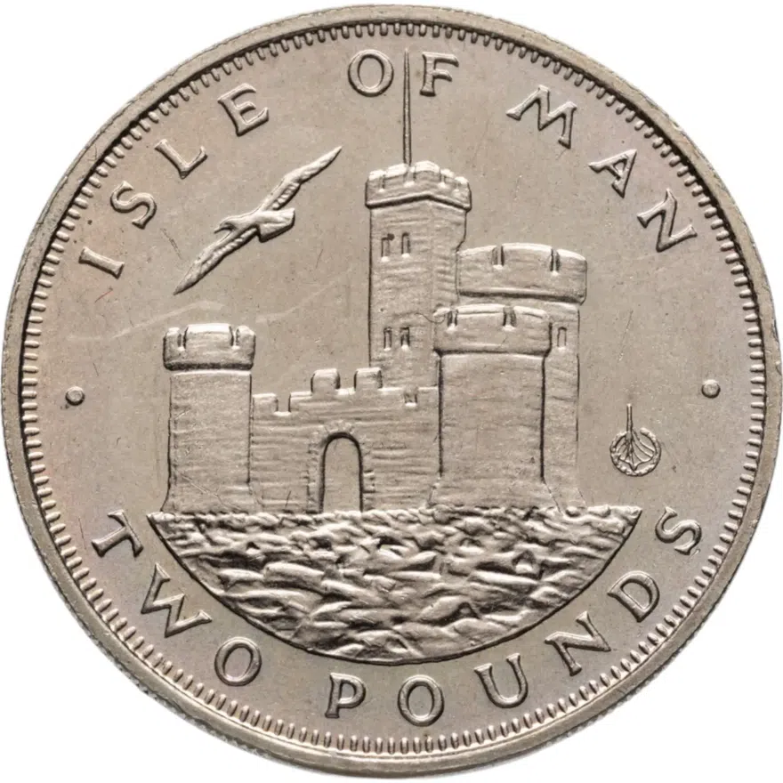 Остров Мэн 2 фунта (pounds) 1986, реверс