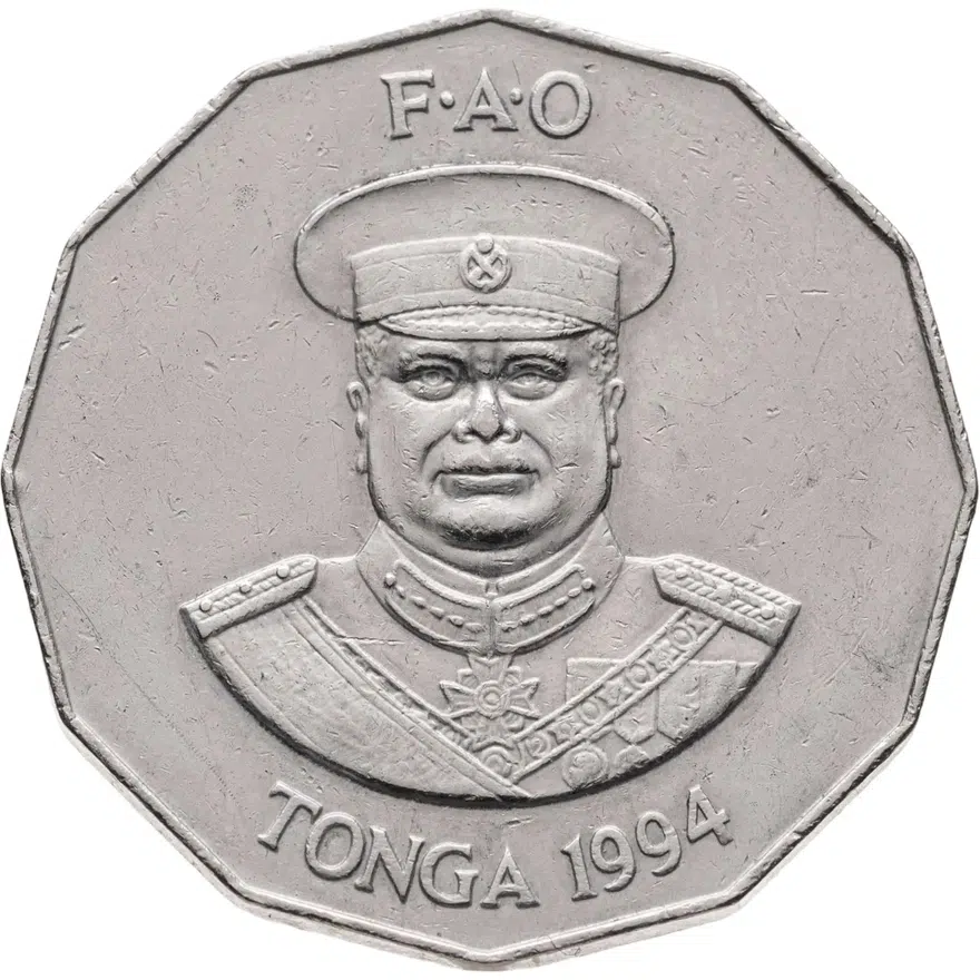 Тонга 50 сенити (seniti) 1994, реверс