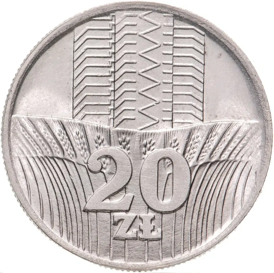 Польша 20 злотых (zlotych) 1973, реверс
