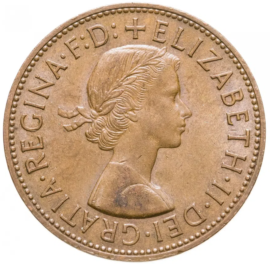 Великобритания 1 пенни 1965, реверс