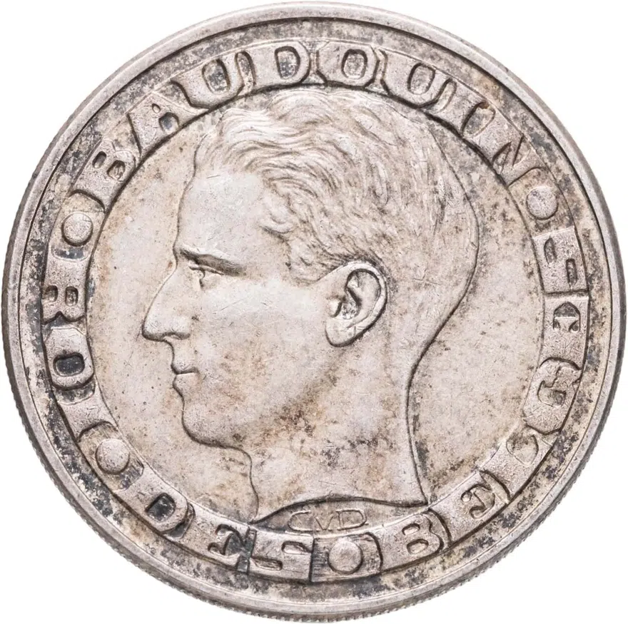 Бельгия 50 франков (francs) 1958 "Международная выставка Экспо 1958 в Брюсселе" /DER BELGEN/, реверс