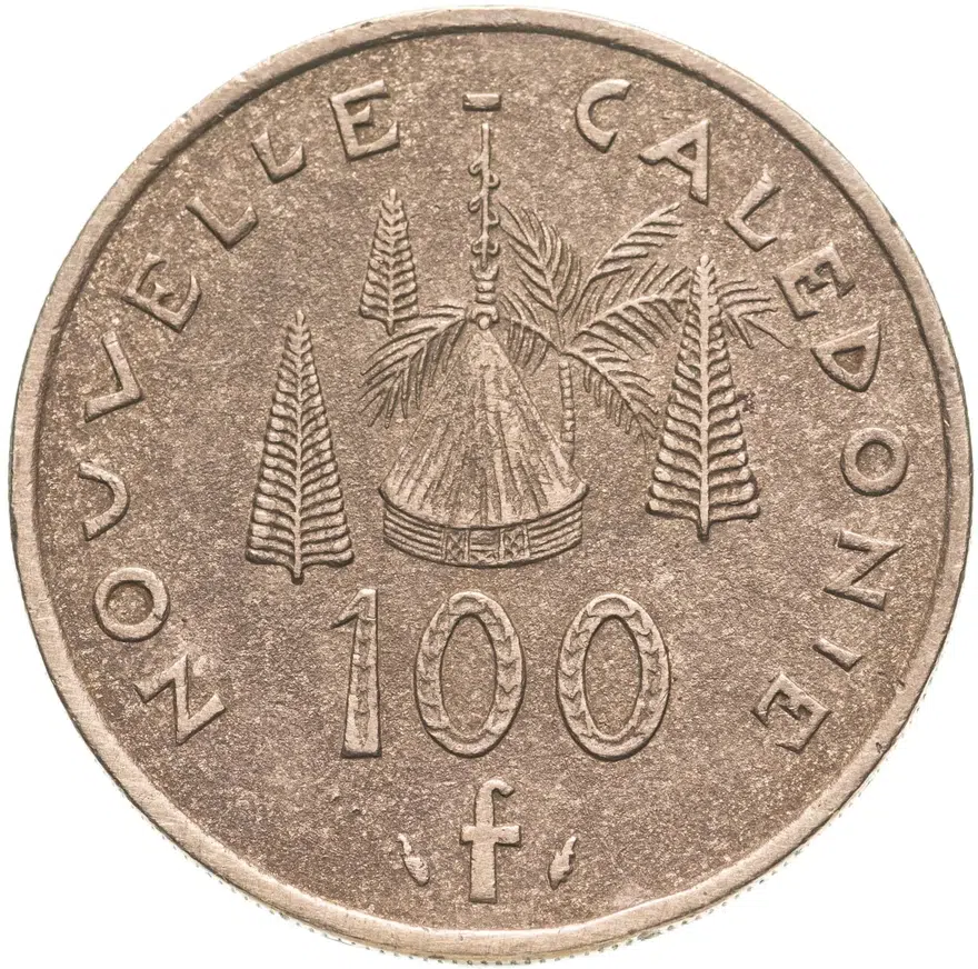 Новая Каледония 100 франков (francs) 1976, реверс