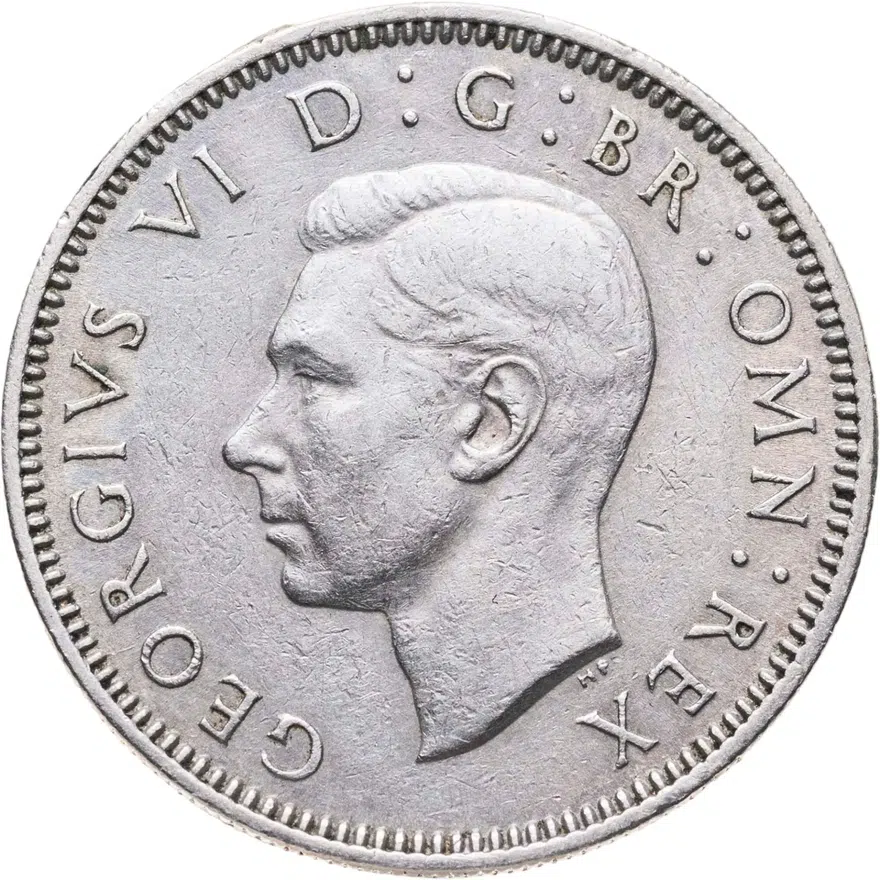 Великобритания 1 шиллинг (shilling) 1950  Шотландский шиллинг - лев, сидящий на короне, аверс