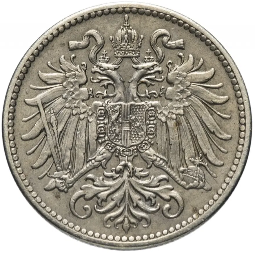Австрия 10 геллеров (heller) 1915, реверс