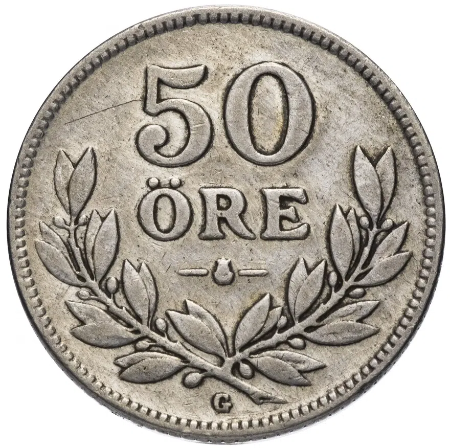 Швеция 50 эре 1938, аверс