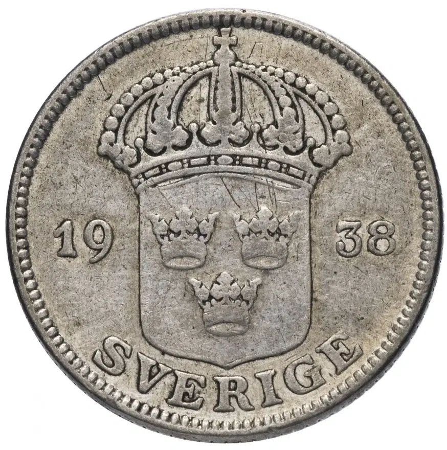 Швеция 50 эре 1938, реверс