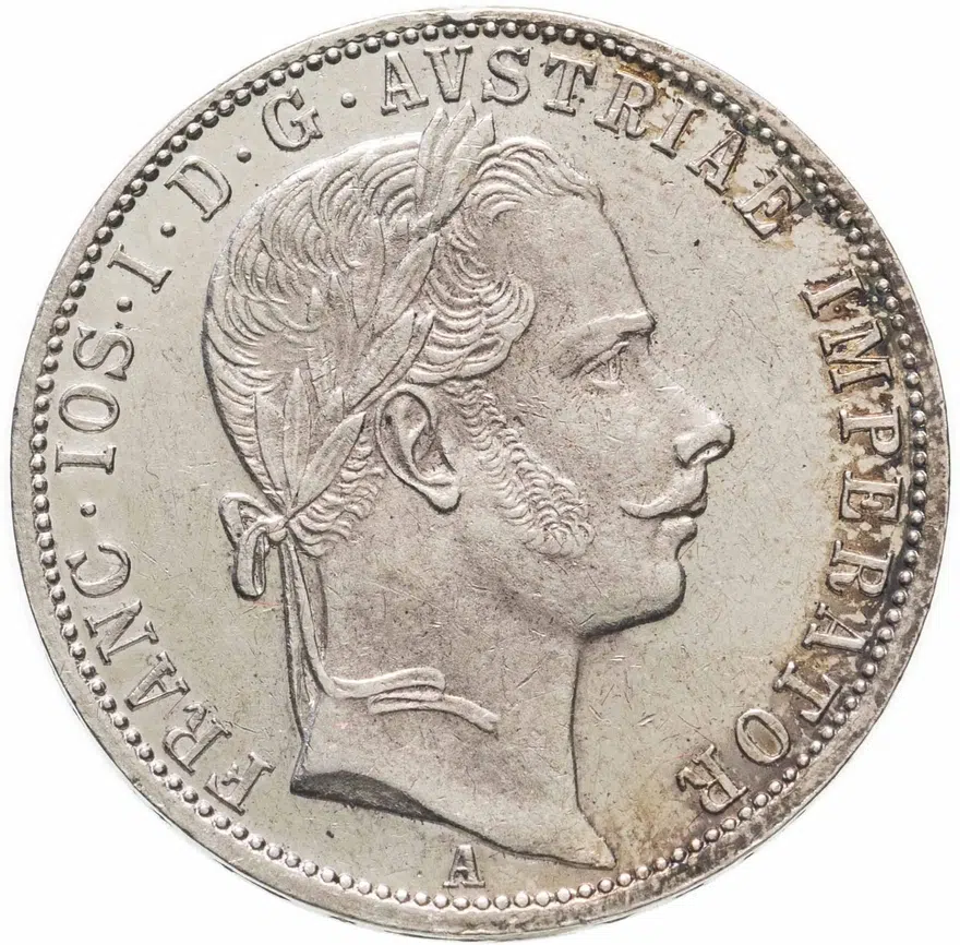 Австрия 1 флорин (florin) 1861 "A"