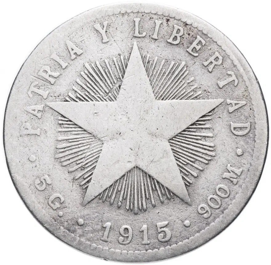 Куба 20 сентаво (centavos) 1915