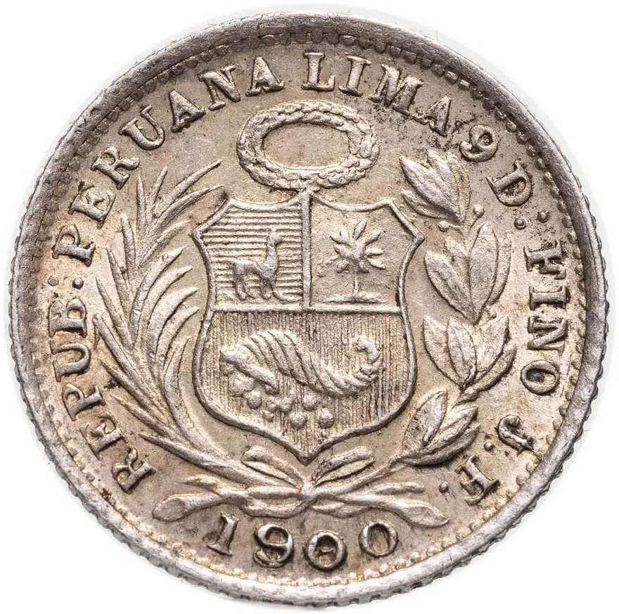 Перу 1/2 динеро (dinero) 1900, реверс