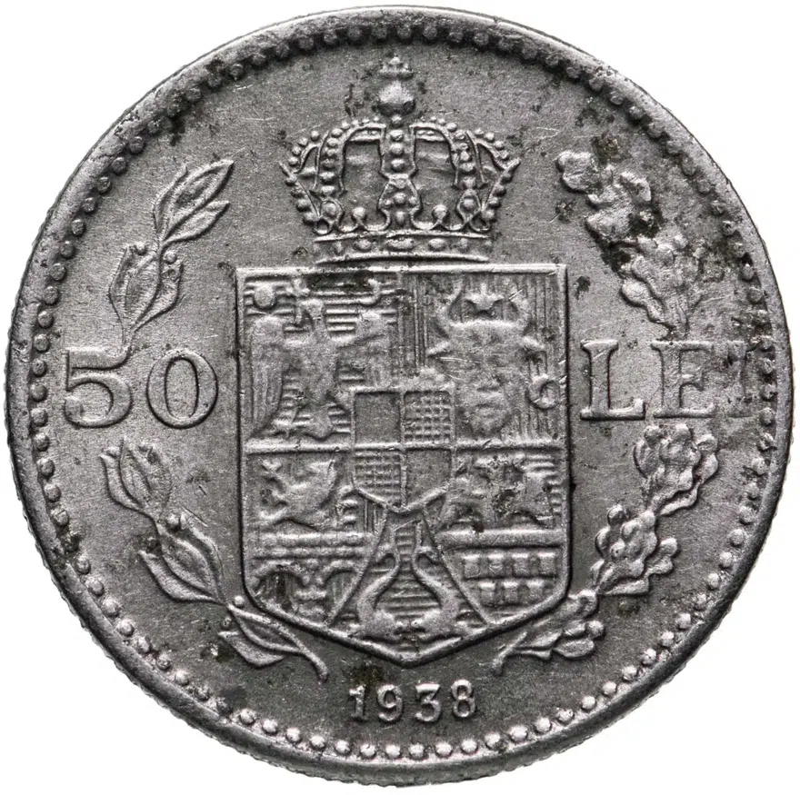 Румыния 50 леев (lei) 1938, реверс