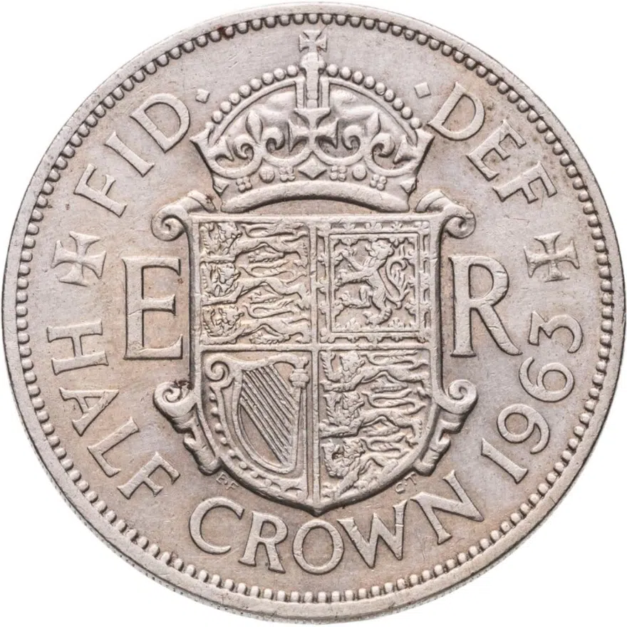 Великобритания 1/2 кроны (crown) 1963, реверс