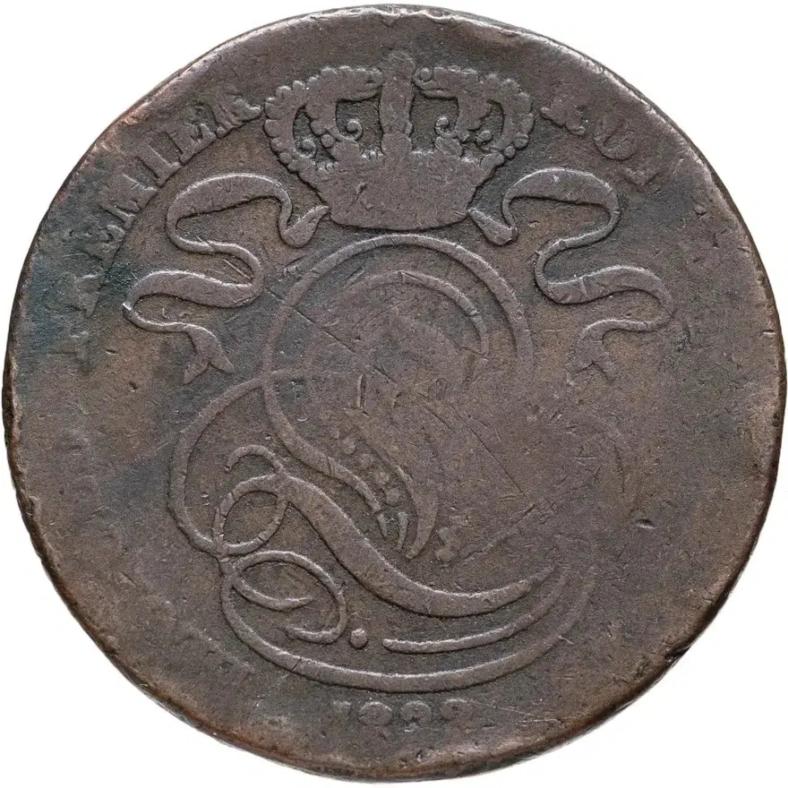 Бельгия 5 сантимов (centimes) 1833   Авторская метка с точкой, реверс