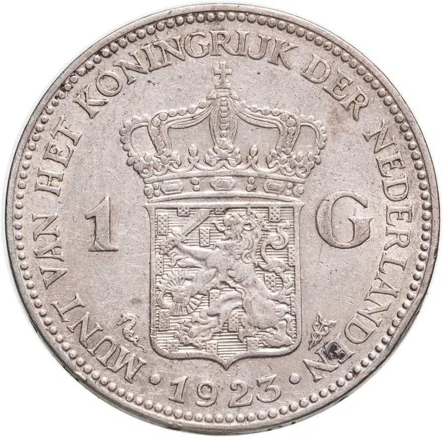 Нидерланды 1 гульден (gulden) 1923, аверс