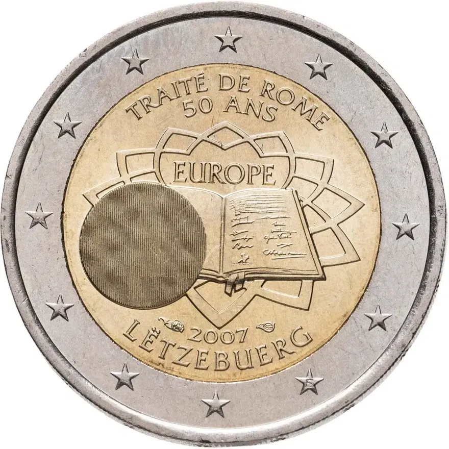 Люксембург 2 euro (евро) 2007 50-летие подписания Римского договора