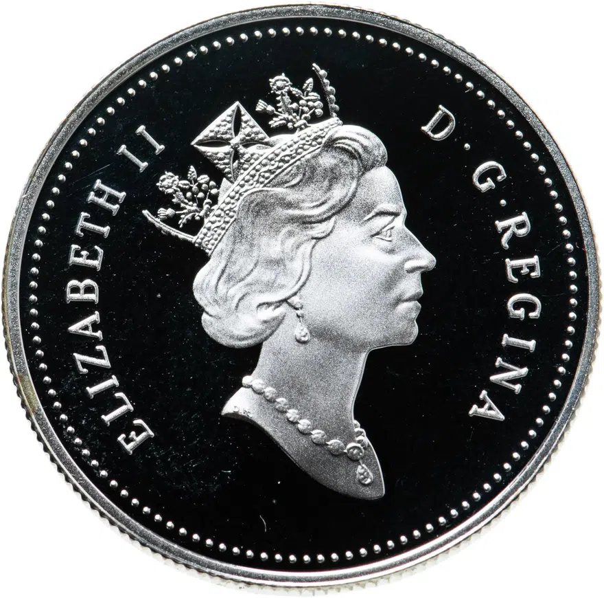 Канада 50 центов (cents) 1996  Детёныши диких животных - Котята пумы, реверс