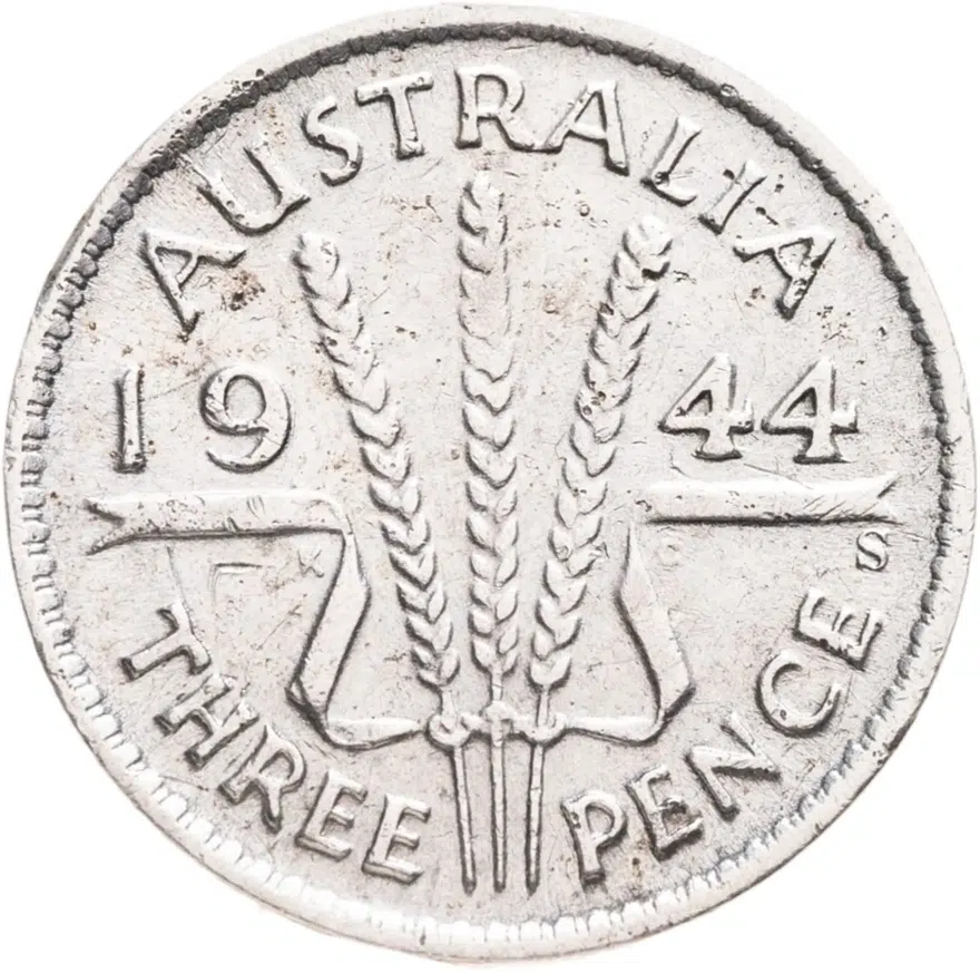 Австралия 3 пенса (pence) 1944, реверс