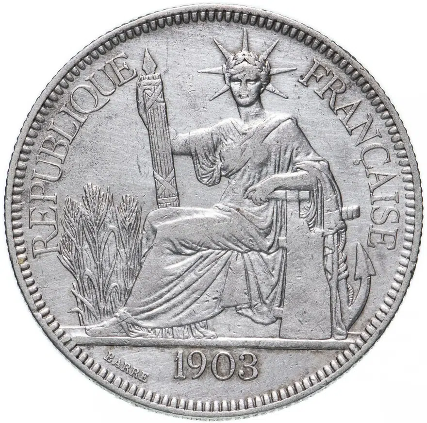 Французский Индокитай 1 пиастр (piastre) 1903