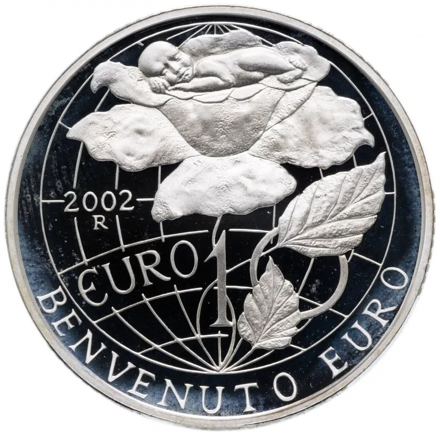 Сан-Марино 10 евро 2002 "Введение евро"
