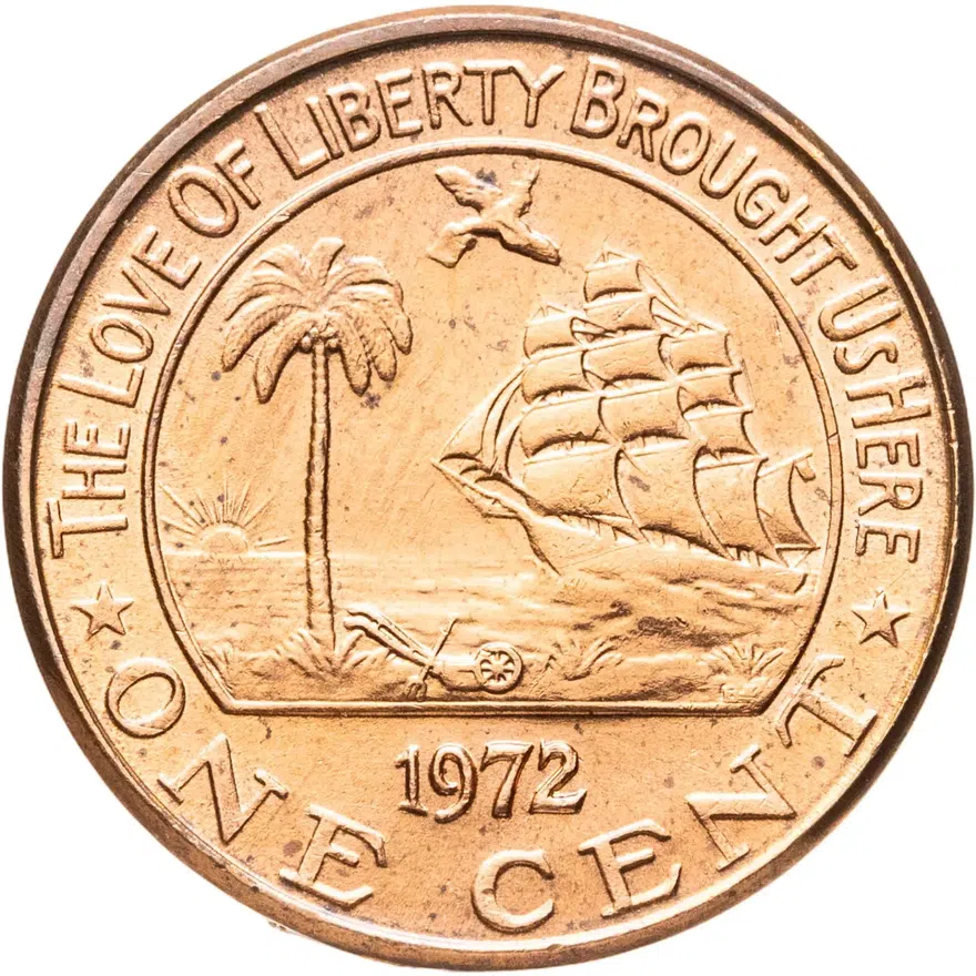 Либерия 1 цент (cent) 1972