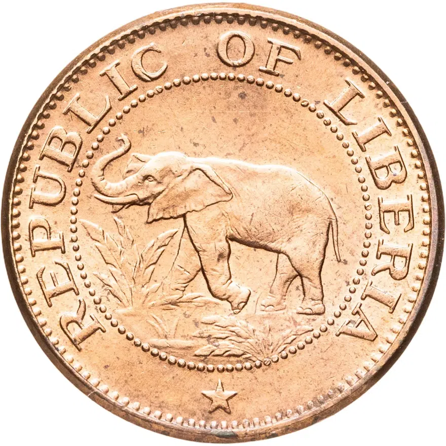 Либерия 1 цент (cent) 1972, реверс