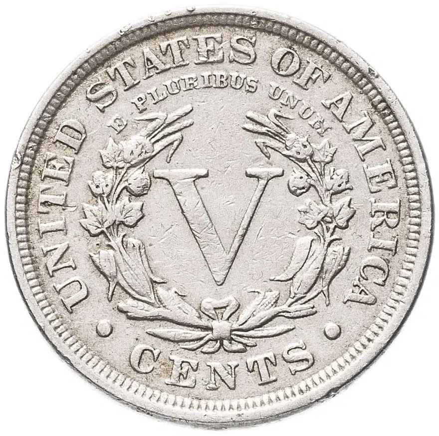 США 5 центов (cents) 1912   Liberty Nickel, реверс